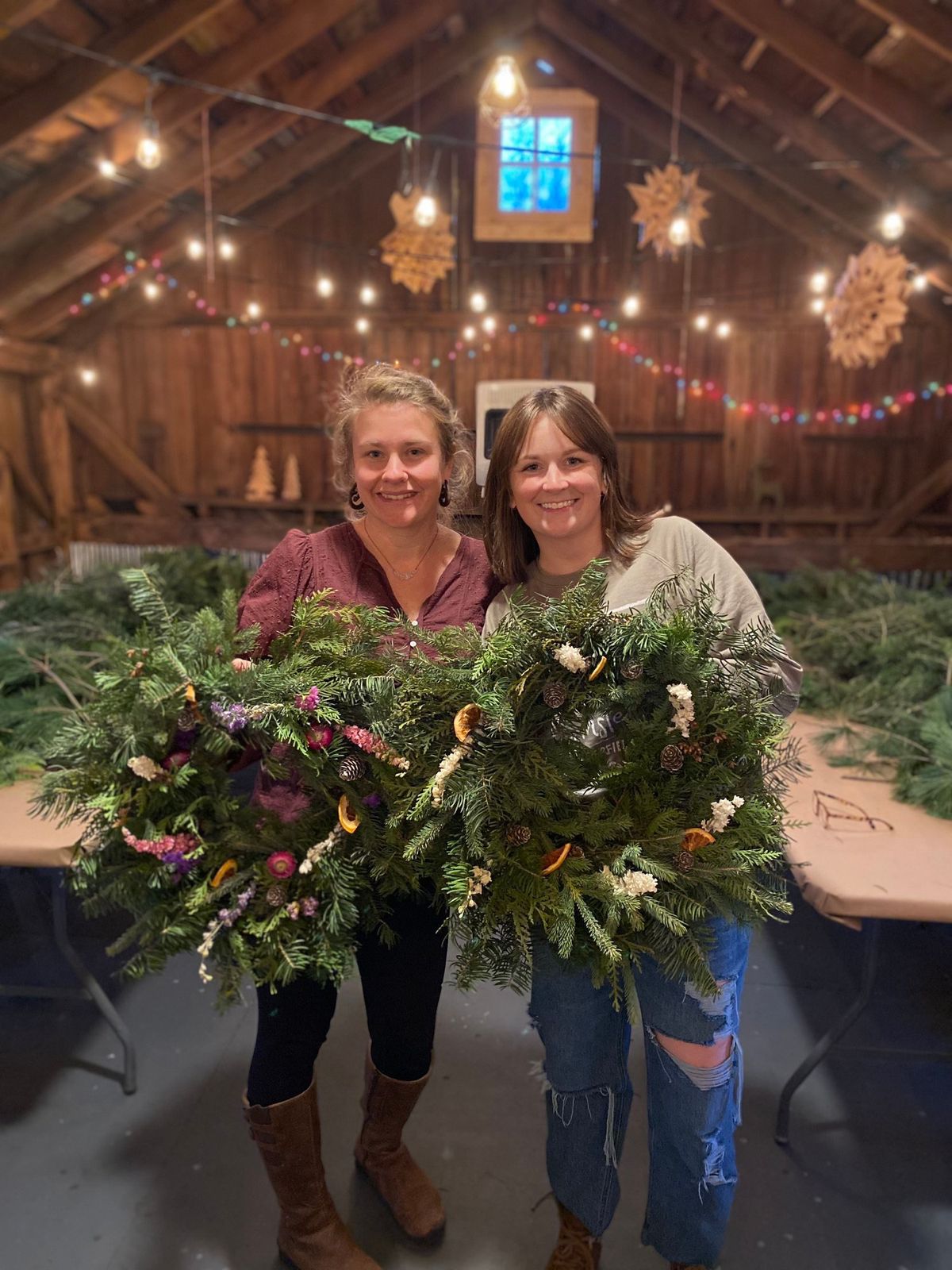 Fresh Evergreen Wreath Making with Flowerfield Farmstead