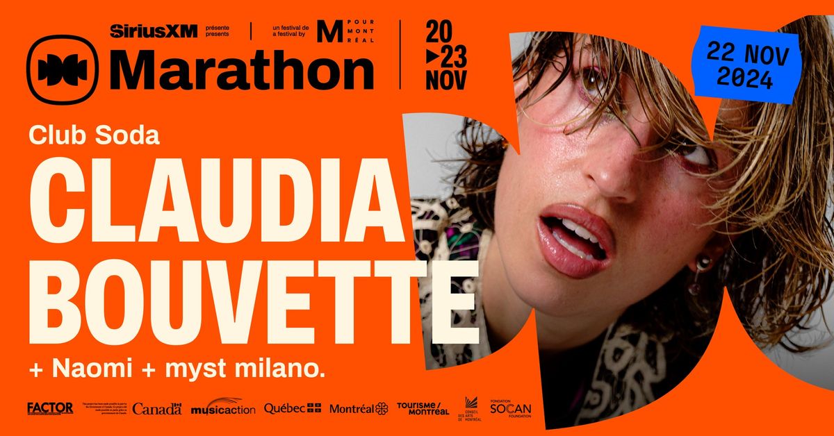 MARATHON : Claudia Bouvette + Naomi + myst milano. + DJ INVIT\u00c9E : Pyromane