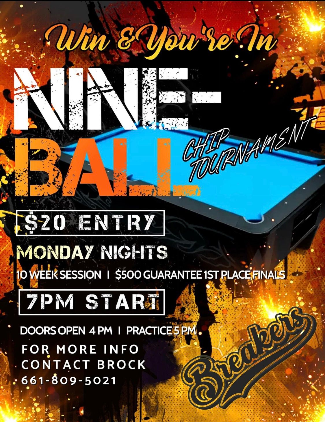 Monday Night 9-Ball Chip Tournament