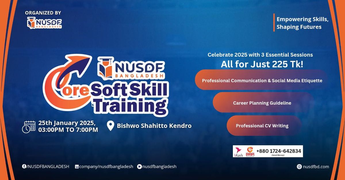 Core Soft Skill Training by NUSDF Bangladesh