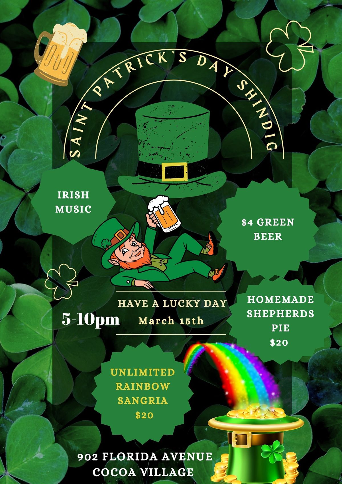 Saint Patrick\u2019s Day Shindig \ud83c\udf08 \ud83c\udf40 