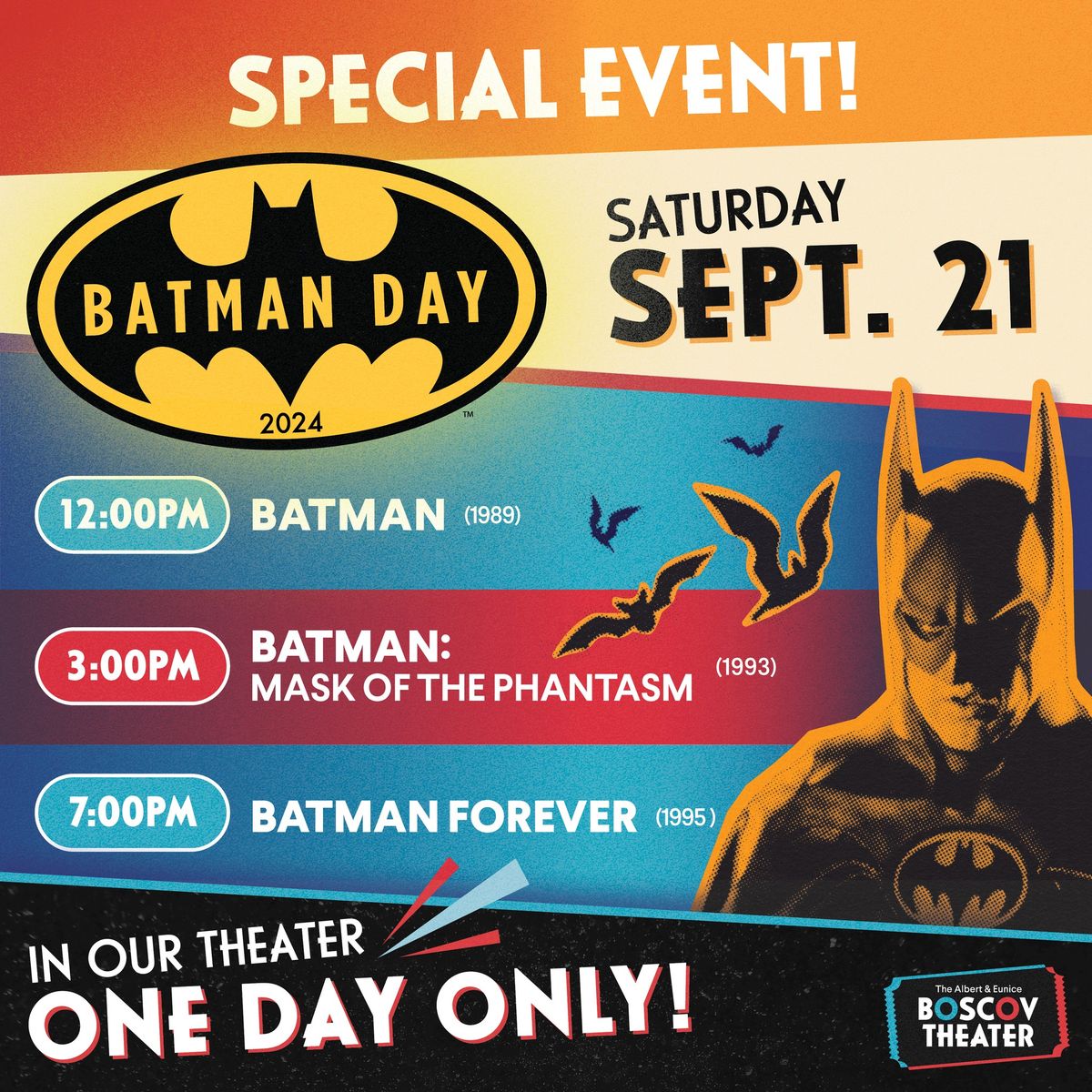 \ud83c\udfa5 BATMAN DAY - THE BOSCOV THEATER (SPECIAL EVENT)