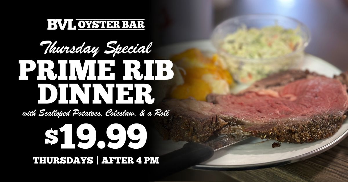 Prime Rib Thursdays at Brooksville Oyster  Bar (Bob's)