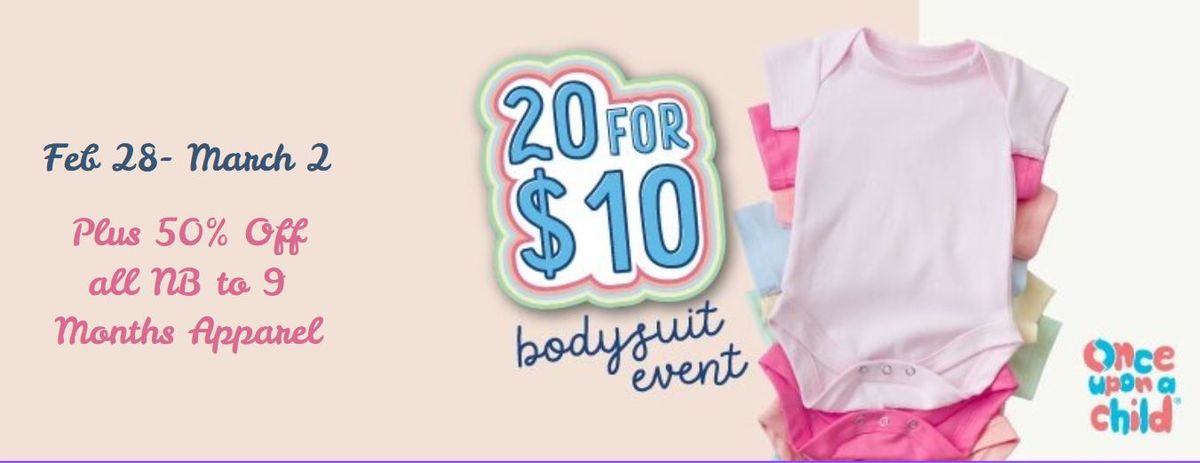 20 for $10 Bodysuits!