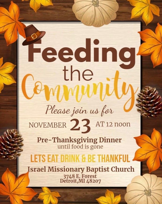 HAPPY PRE THANKSGIVING DINNER GIVE AWAY FOR THE COMMUNITY