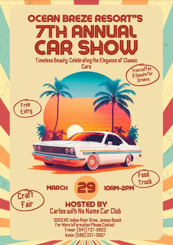 7th Annual Car Show - "Timeless Beauty: Celebrating the Elegance of Classic Cars"