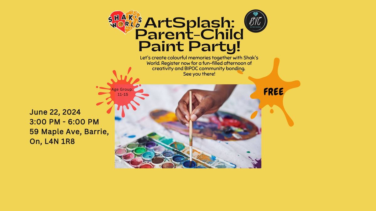 Art Splash-Parent & Child Paint Party at Shak's World