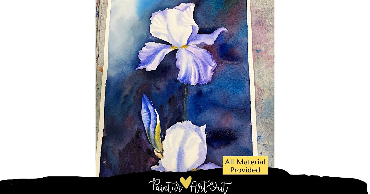 Elegant Irises Watercolour with Paint Ur Art Out at Canopy Studio