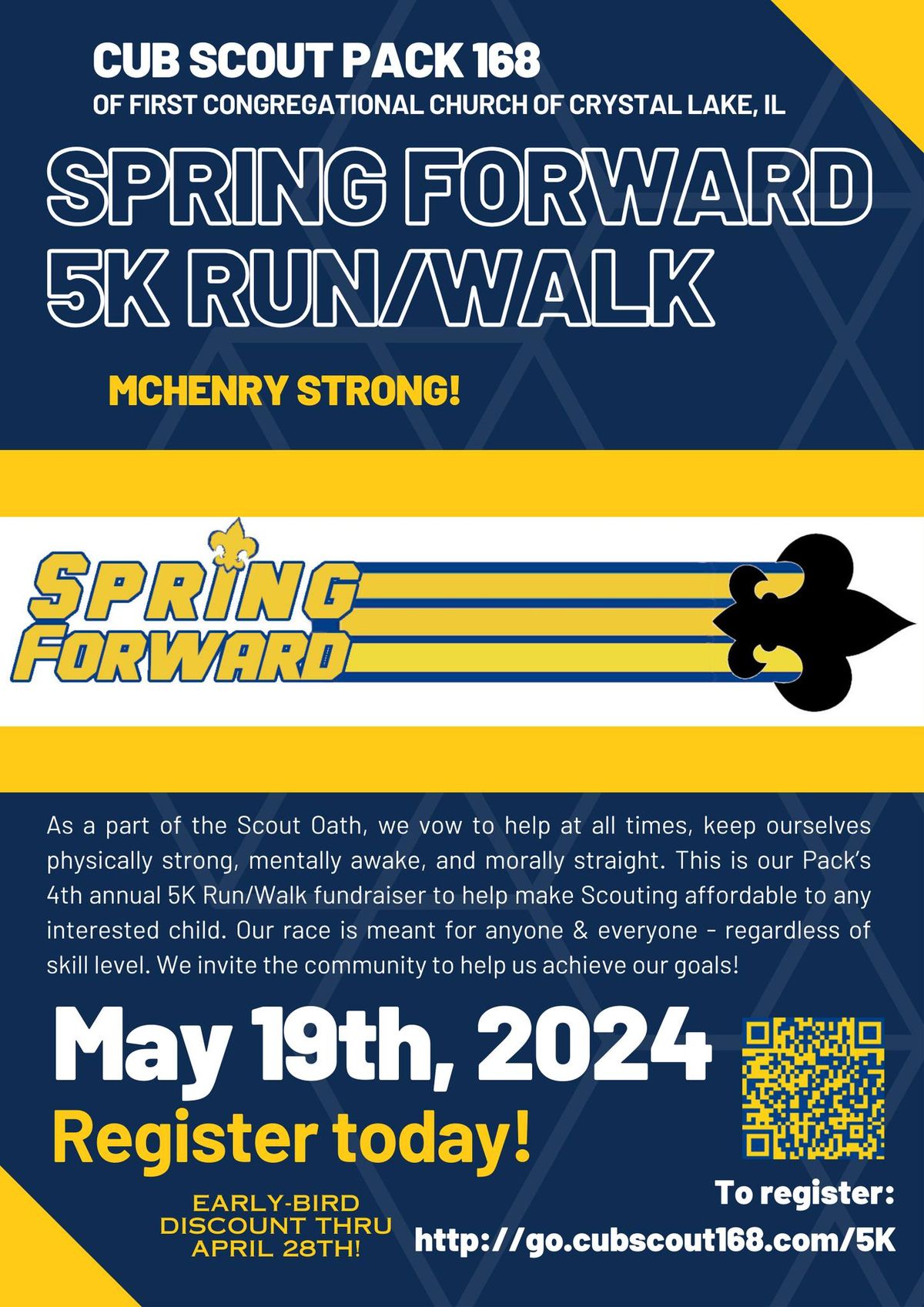 Cub Scout Pack 168 - 4th Annual Spring Forward Run\/Walk 5K