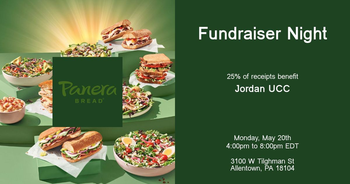 Jordan UCC Panera Bread Fundraiser
