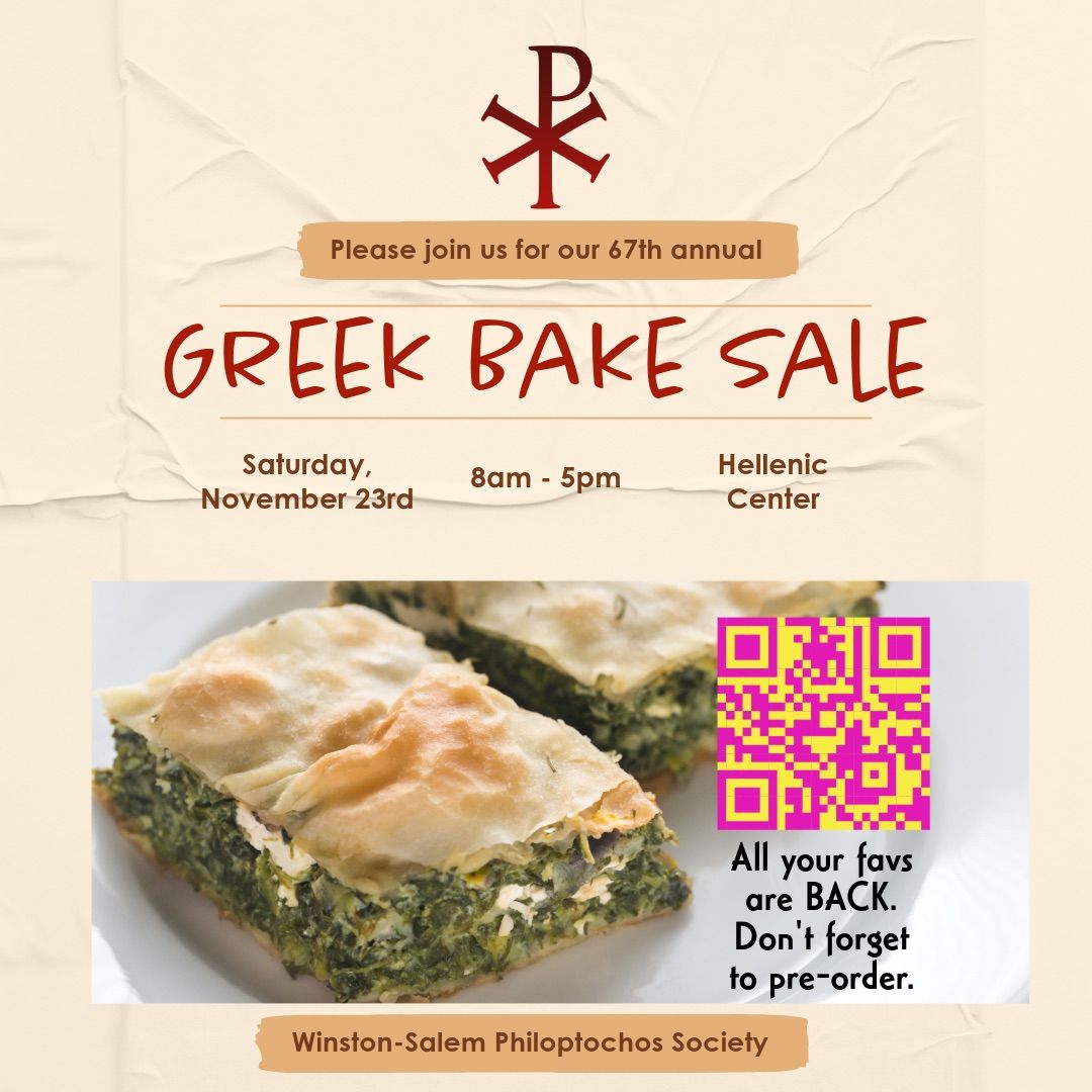 67th Annual Greek Bake Sale