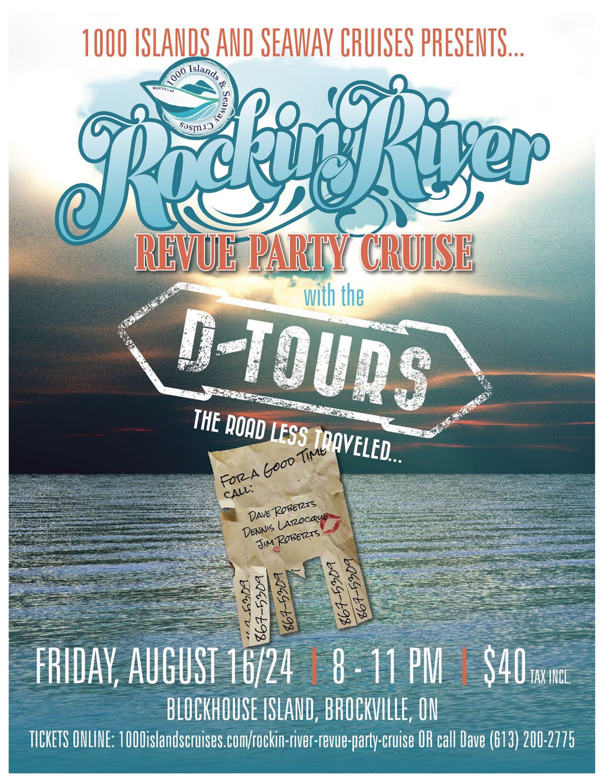 Rockin' River Revue Party Cruise with The D-Tours!