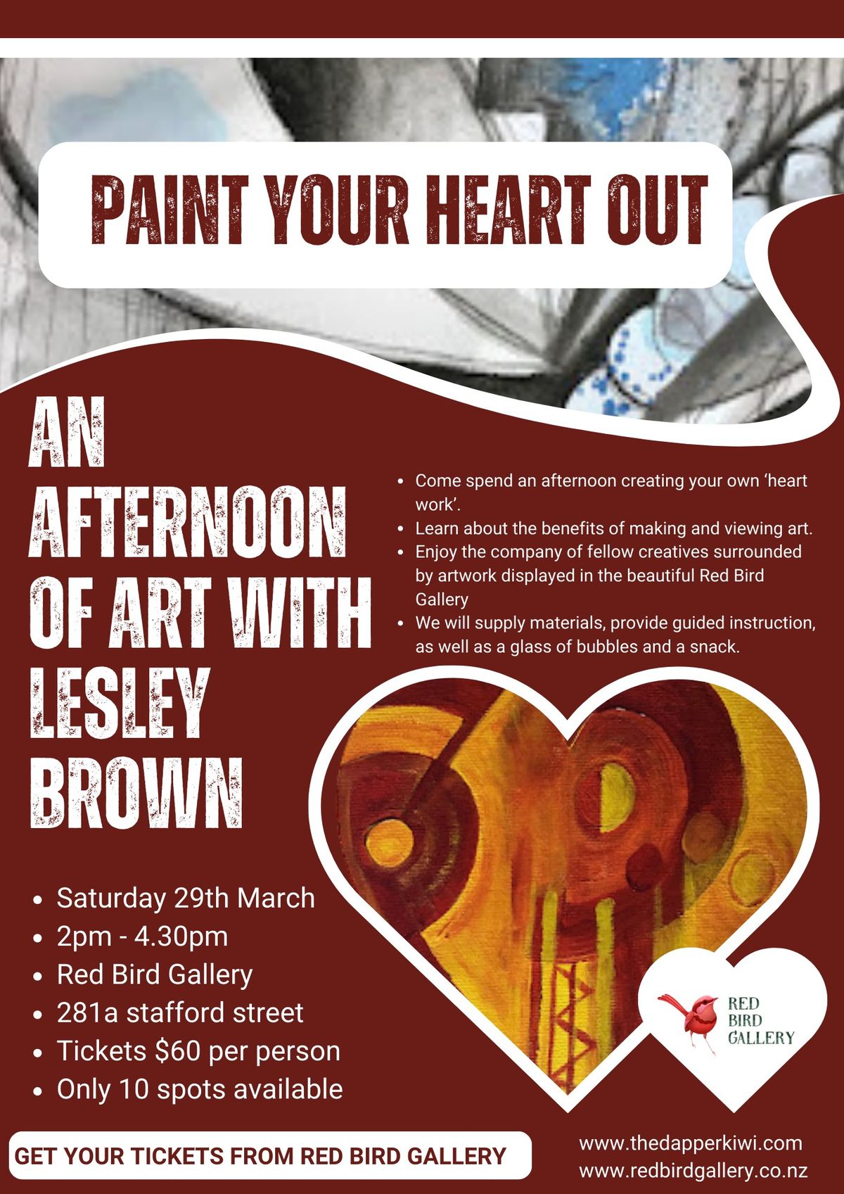 Paint Your Heart Out with Lesley Brown