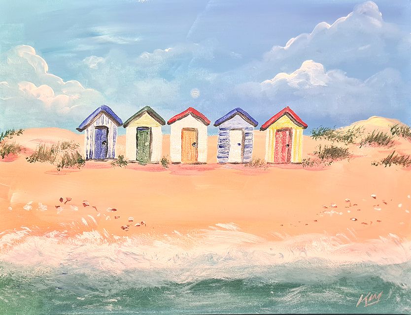 Pretty Huts in A Row - Paint Party GH