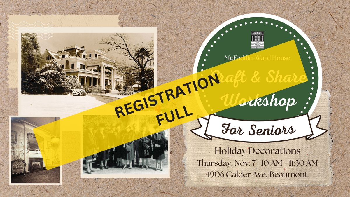 Craft & Share Workshop for Seniors \u2013 Holiday Decorations