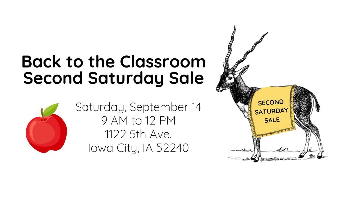 Back to the Classroom Second Saturday Sale