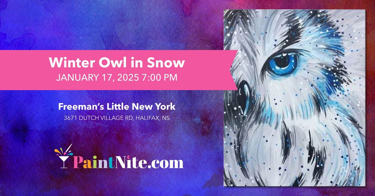 Paint Nite | Winter Owl in Snow