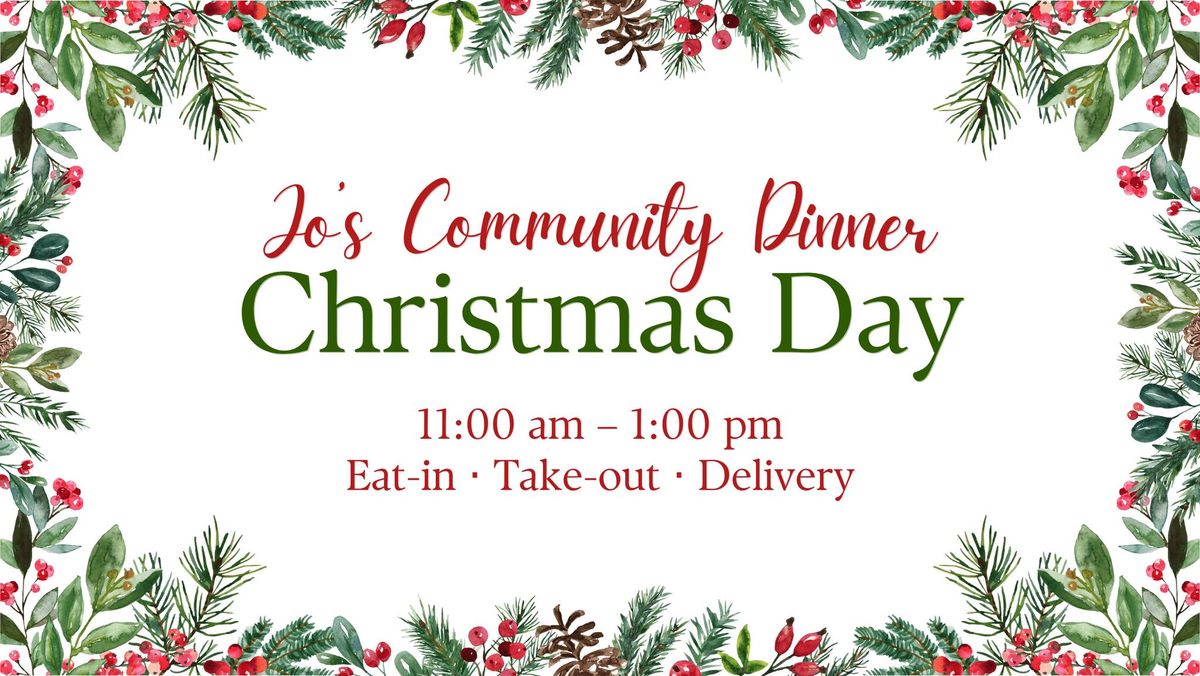 Jo's Community Dinner for Christmas Day