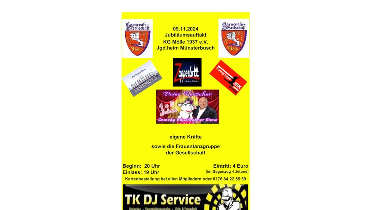 Sessionsauftakt der Jubil\u00e4umssession 8x11 Jahre KG M\u00f6lle