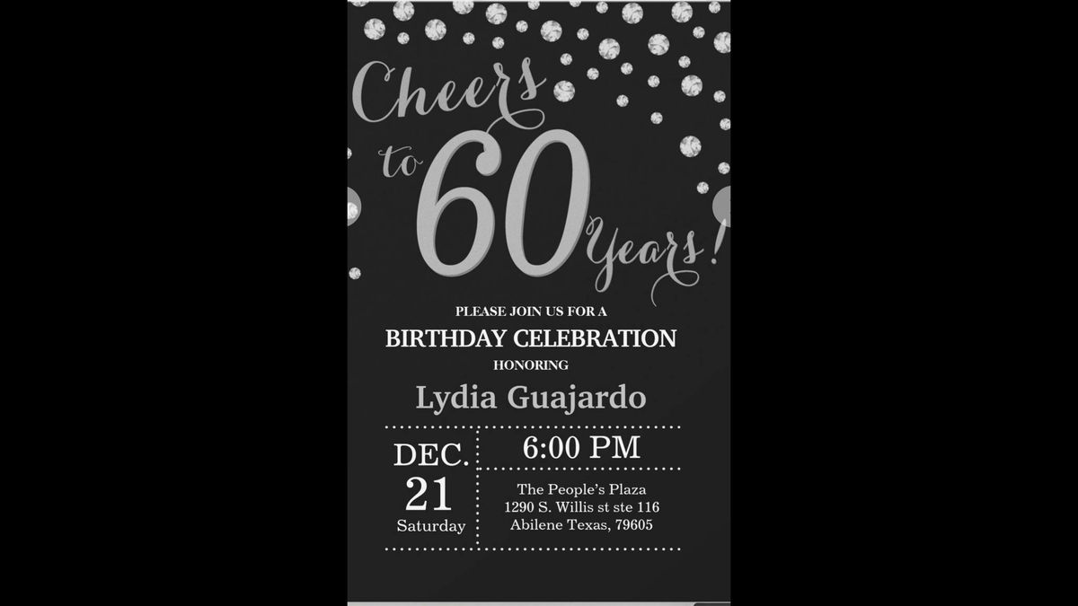 Lydia\u2019s 60th