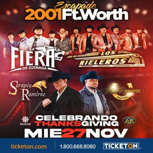 LA FIERA DE OJINAGA , LOS RIELEROS ,SERAPIO,ALEX RAMIREZ , FORT WORTH , TX