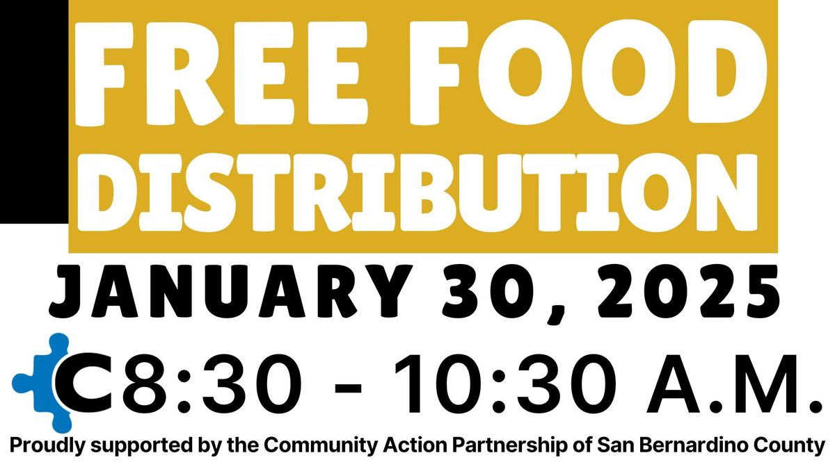 January 30 Commodities FREE Food Distribution