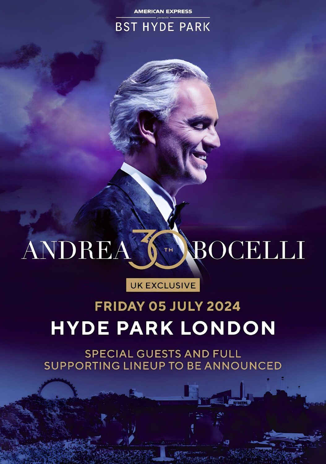 British Summer Time Hyde Park - Andrea Bocelli Tickets