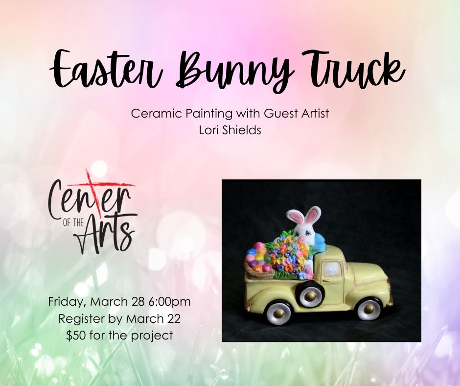 Easter Bunny Ceramic Truck