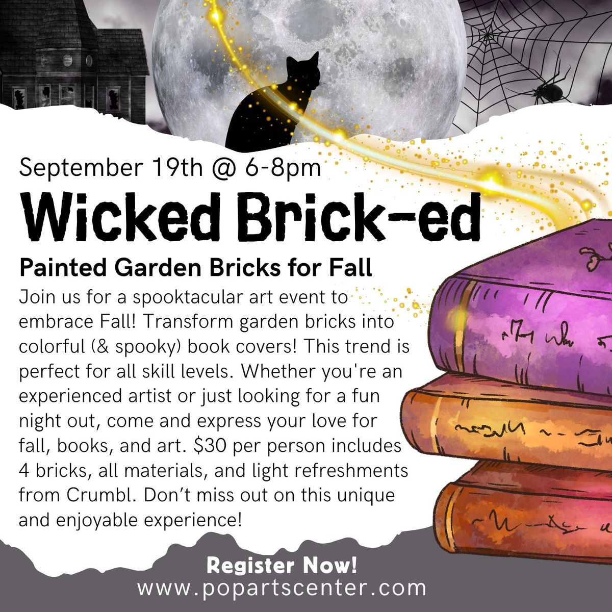 Wicked Brick-ed: Painted Garden Bricks for Fall