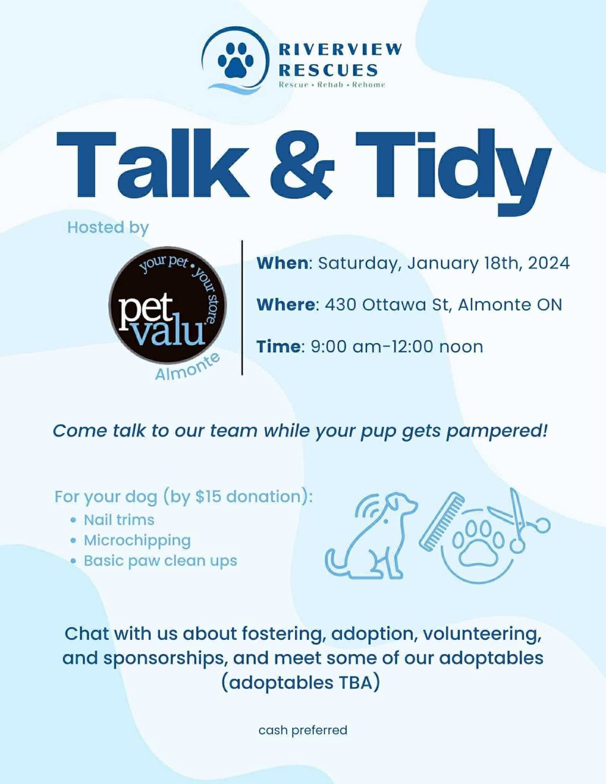 Talk & Tidy at PV Almonte