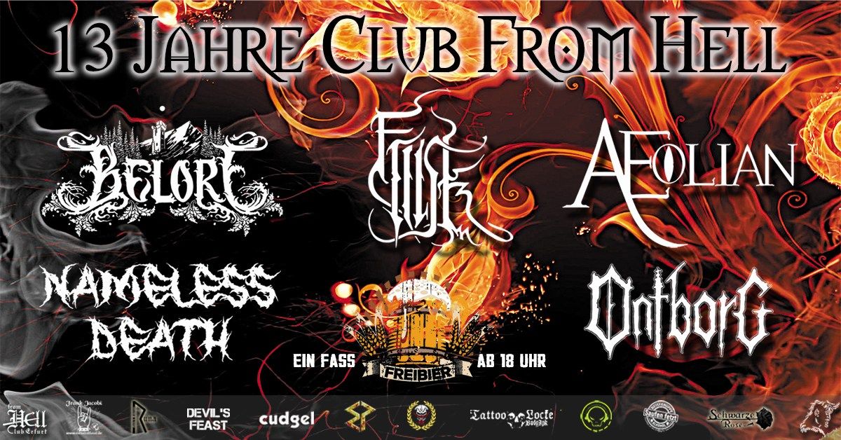 13 Jahre Club From Hell - Belore+Aeolian+Ontborg+Friisk+Nameless Death