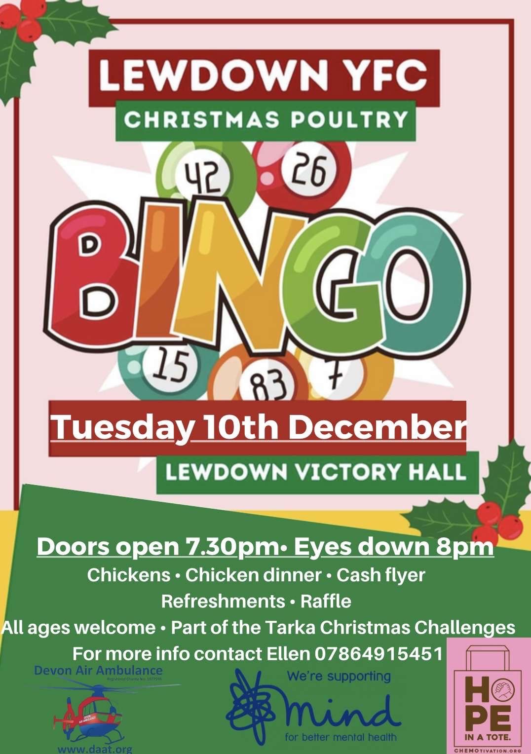 Lewdown YFC Charity Poultry Bingo