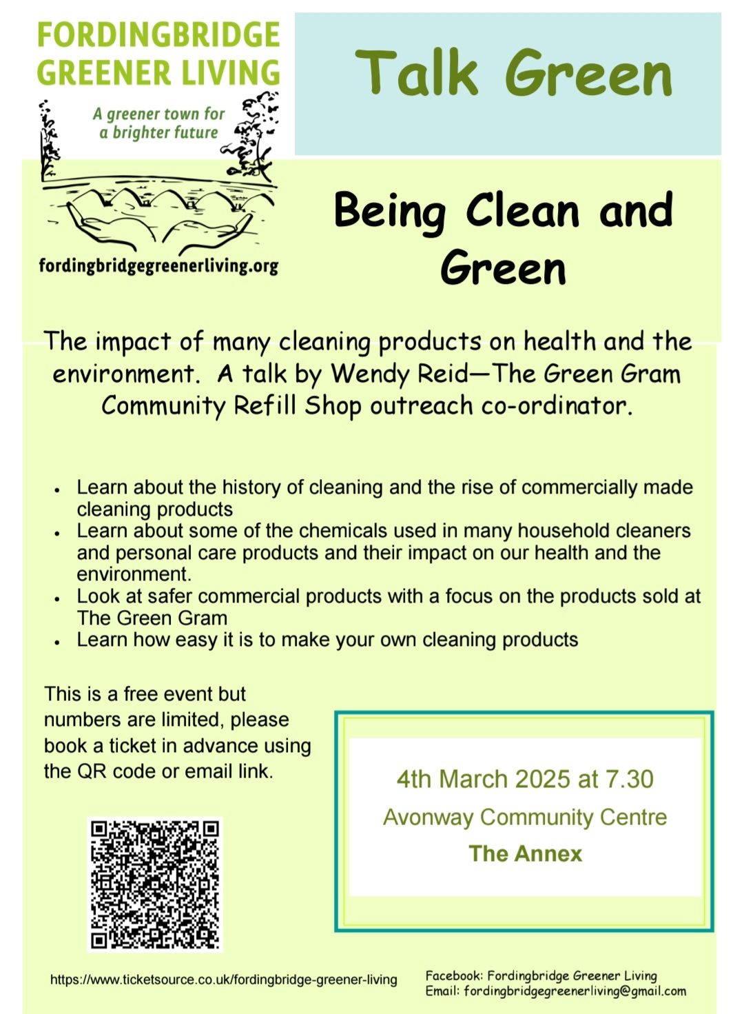 Being Clean & Green - Talk at Avonway Annex