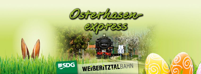 Osterhasenexpress bei der Wei\u00dferitztalbahn