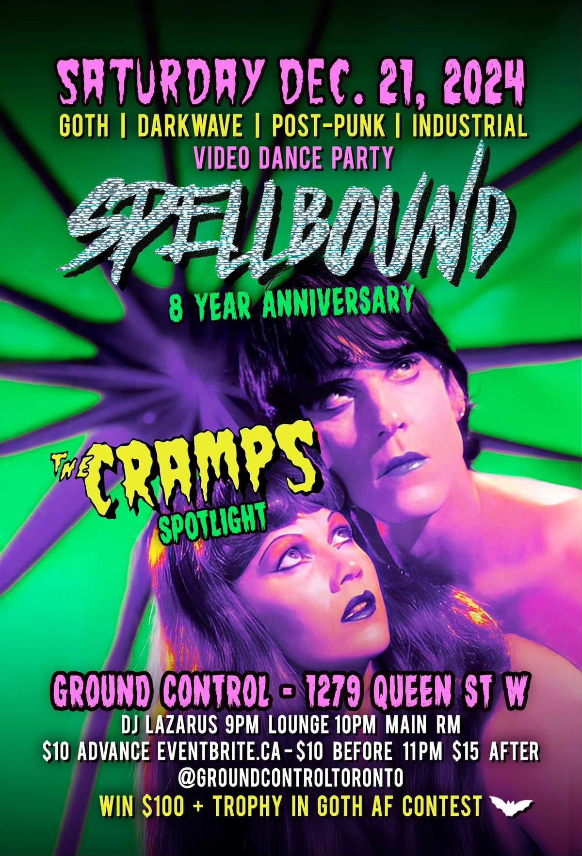 SPELLBOUND: Goth Post-Punk Darkwave Video Dance Party w\/ THE CRAMPS Spotlight