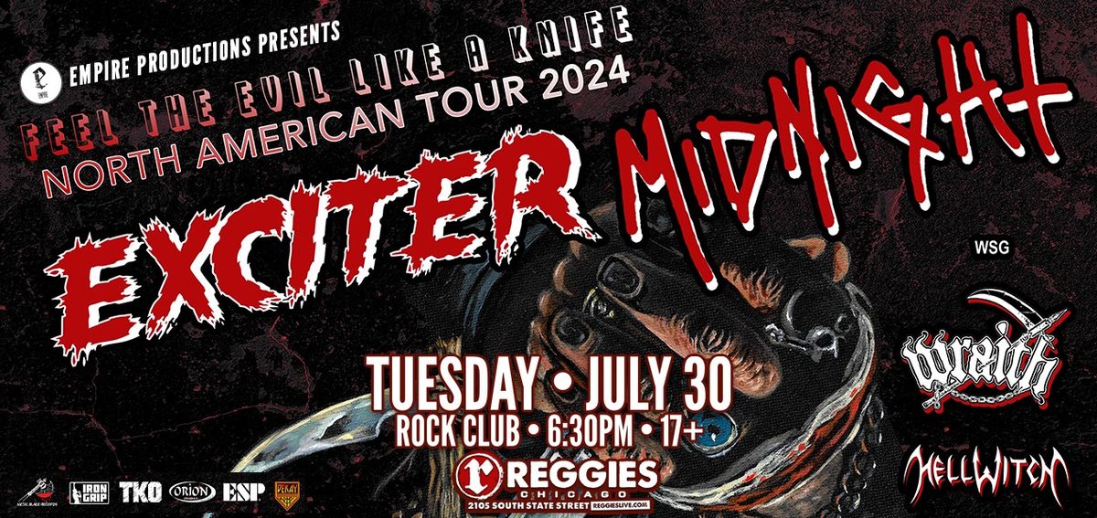 Exciter & Midnight with Wraith, Hellwitch at Reggies