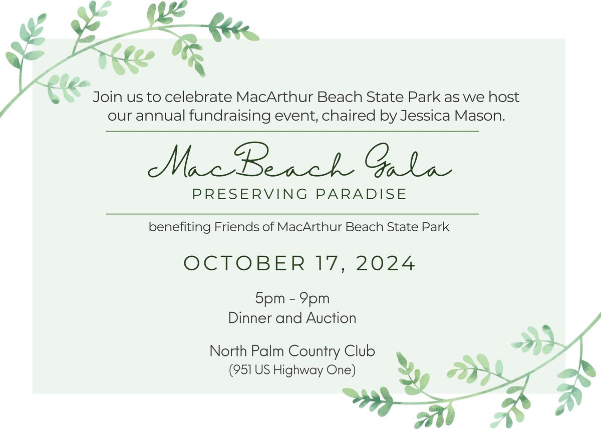 MacBeach Gala: Preserving Paradise