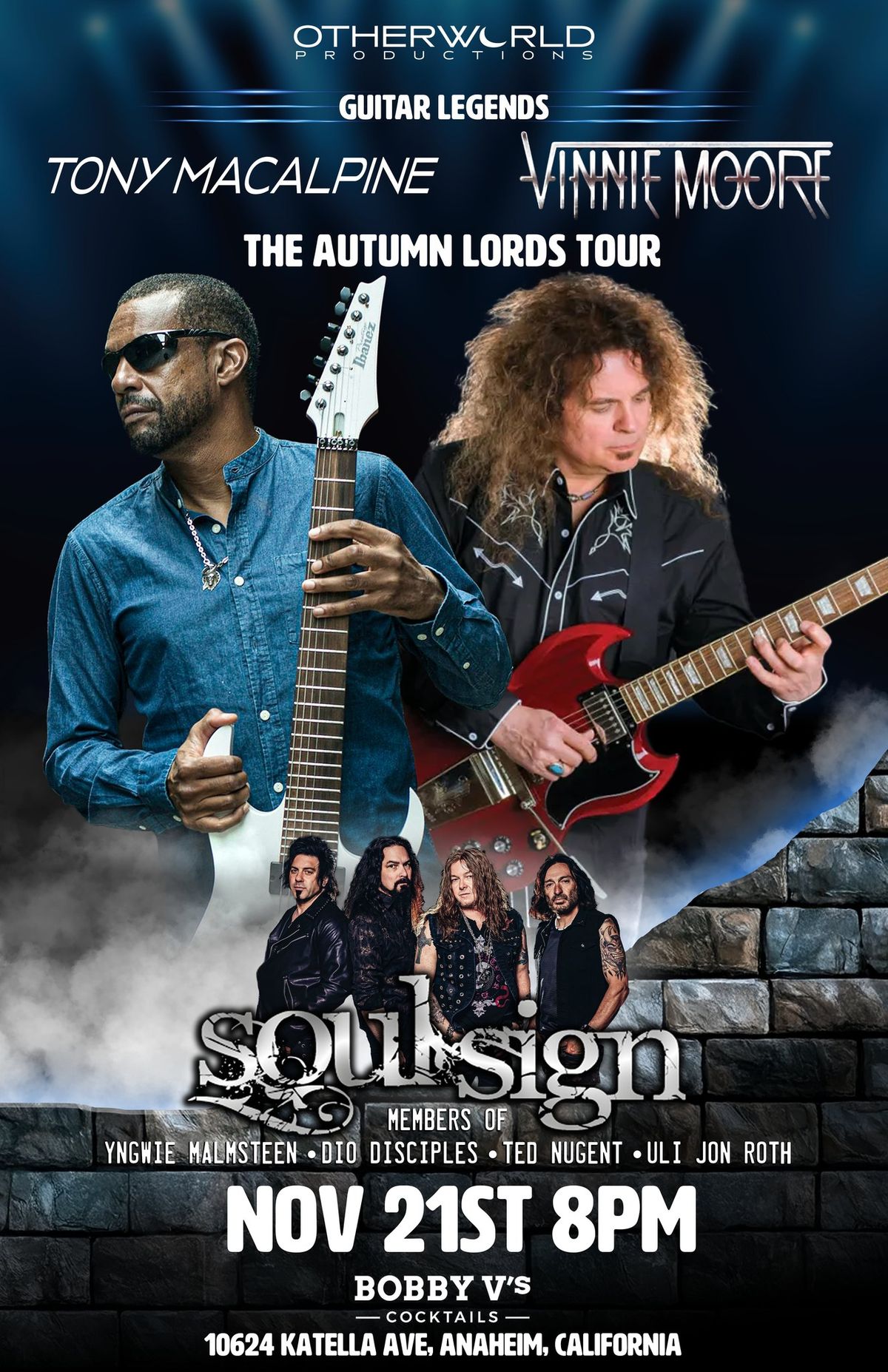 The Autumn Lords Tour with Tony MacAlpine & Vinnie Moore\/ Soul Sign