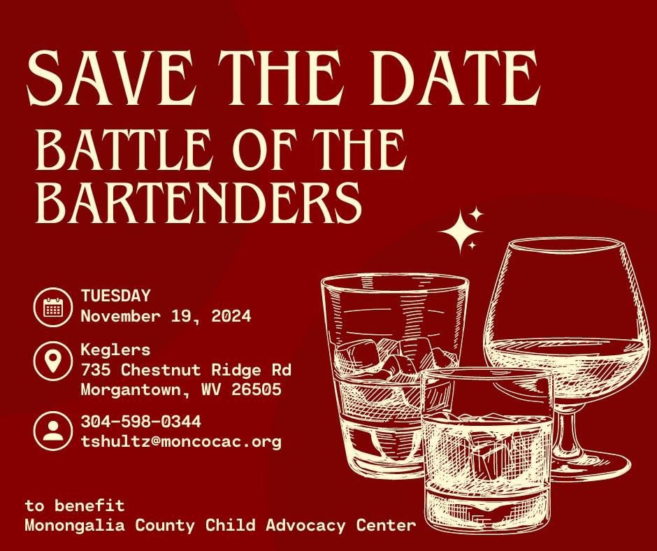 Battle of the Bartenders to benefit Monongalia County Child Advocacy Center