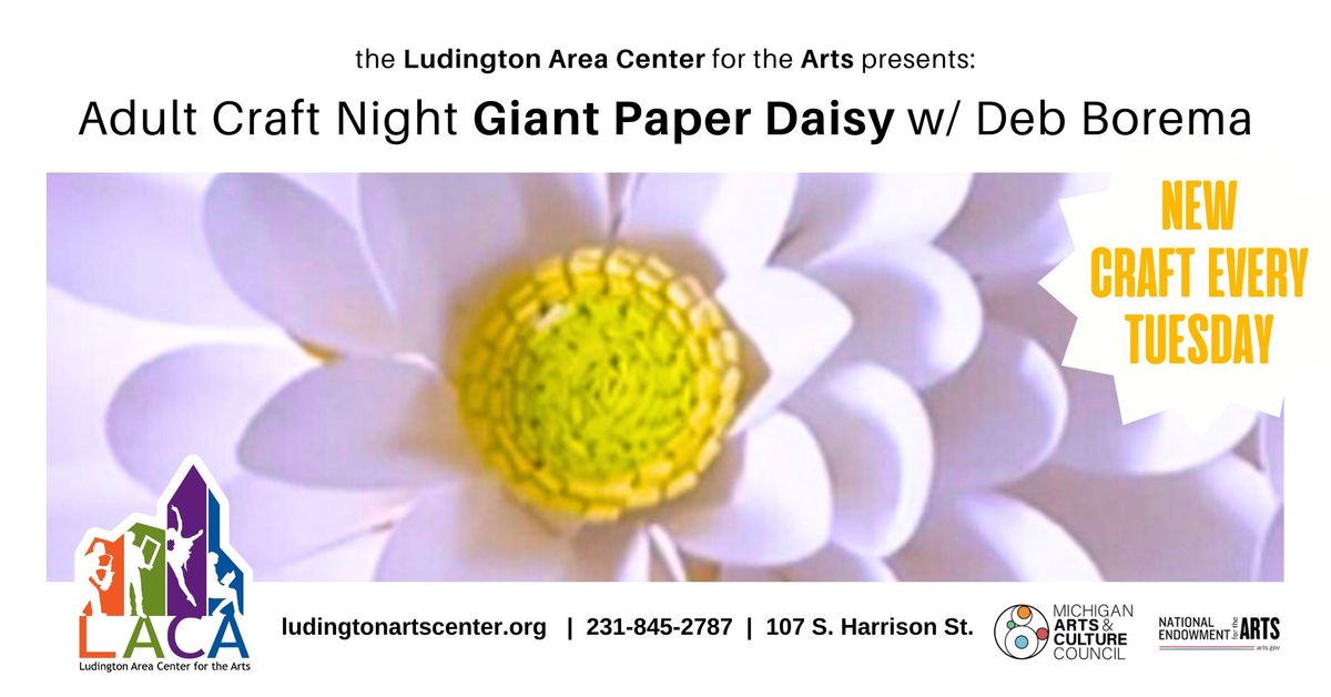Adult Craft Night 'Giant Paper Daisy' w\/ Deb Borema