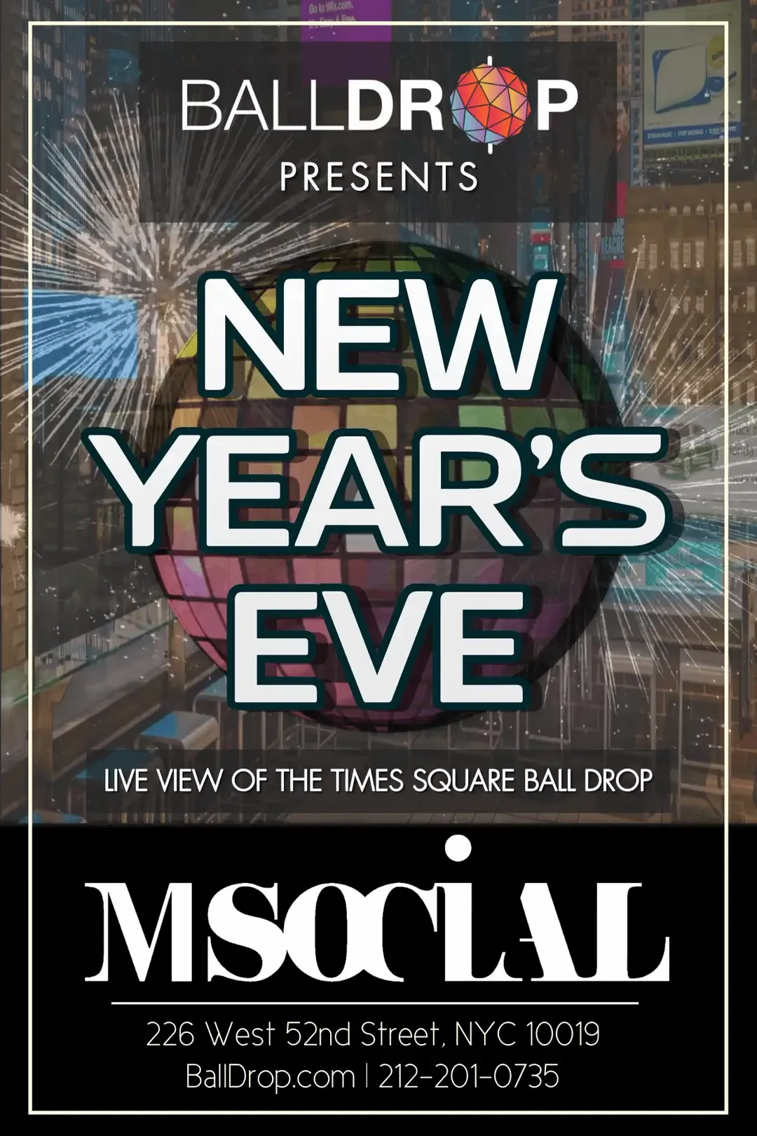 M Social Rooftop Times Square New Years Eve