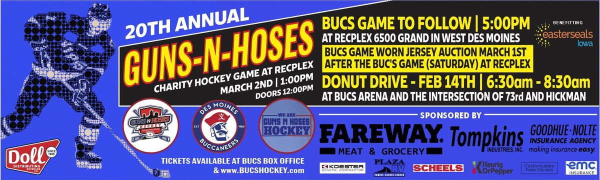 20th Annual Guns N Hoses Charity Hockey Game at RecPlex