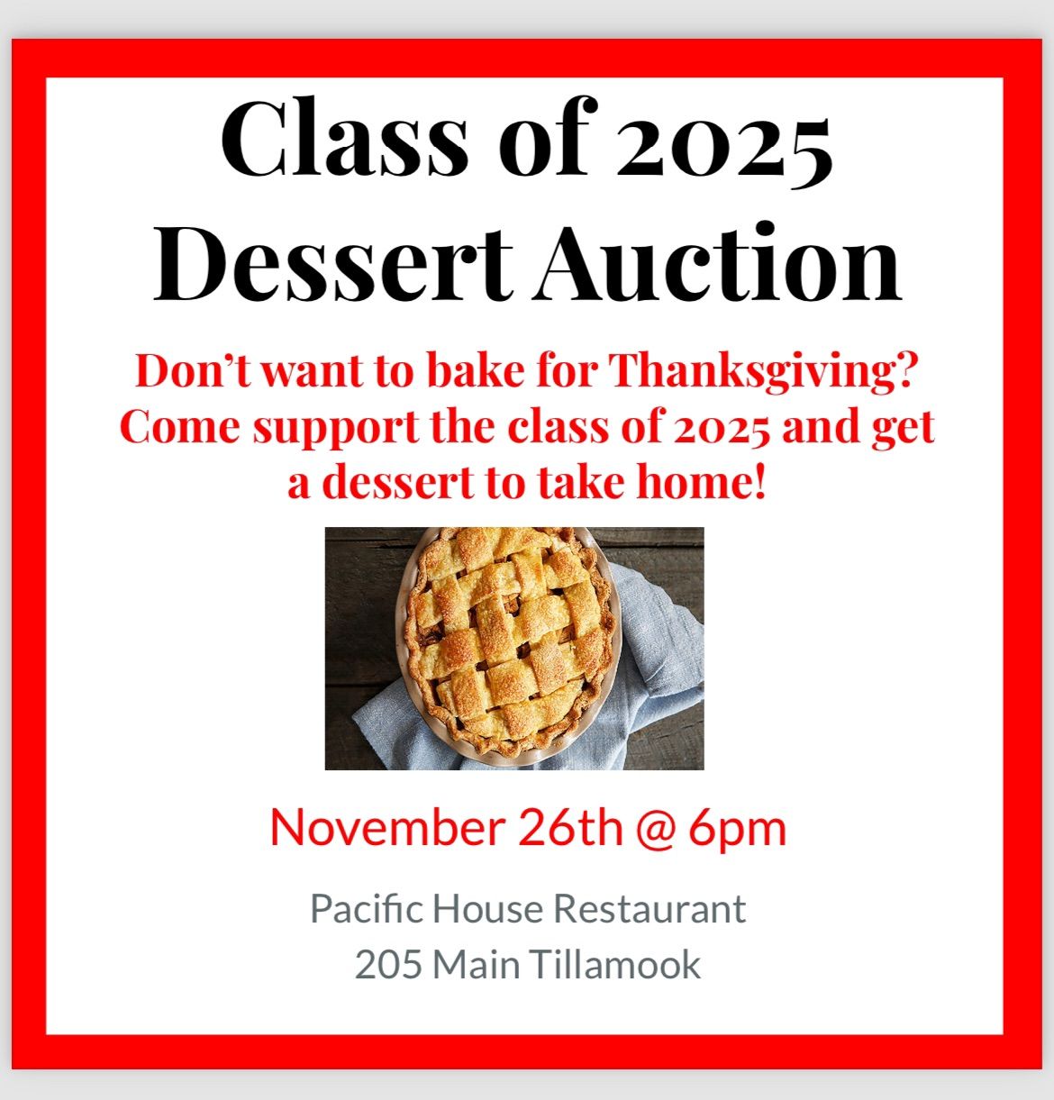 Dessert Auction