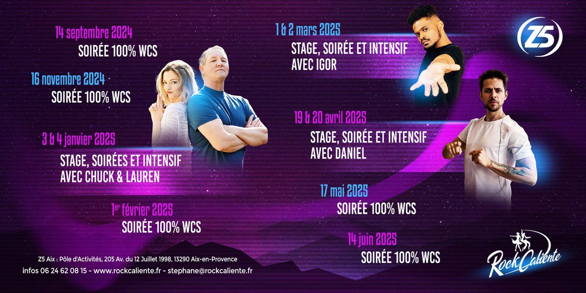 Stages, Intensifs & Soir\u00e9e West Coast Swing au Z5 avec Igor & Alexia