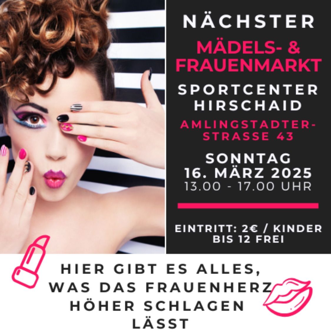 Gro\u00dfer Frauen- und M\u00e4delsflohmarkt in Hirschaid 