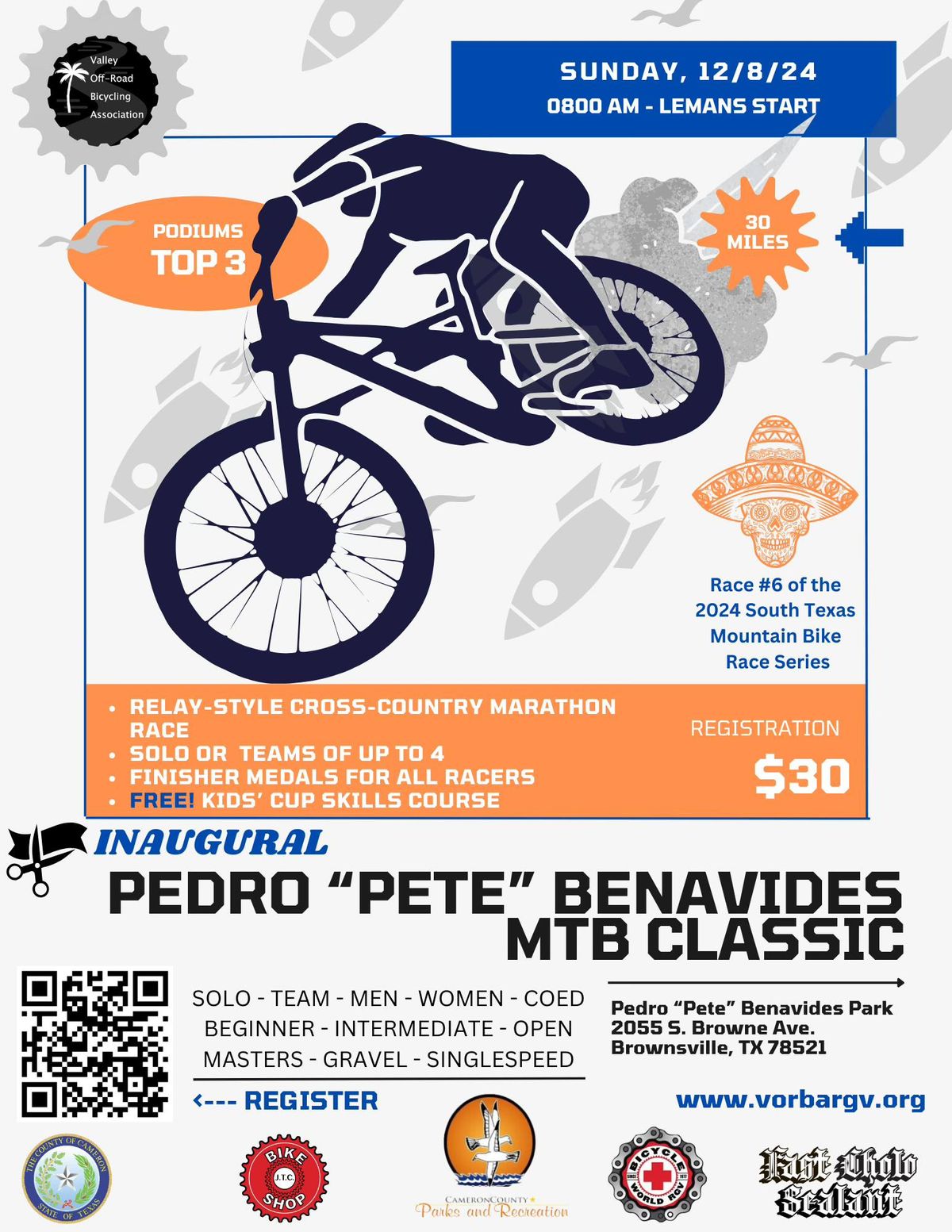 Inaugural Pedro "Pete" Benavides MTB Classic Race (2024 STX MTB Race Series - Race #6 XCM)