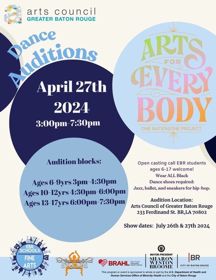 Arts for Everybody Dance Auditions