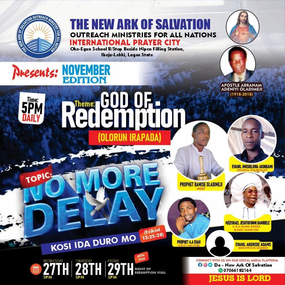 GOD OF REDEMPTION NOVEMBER EDITION