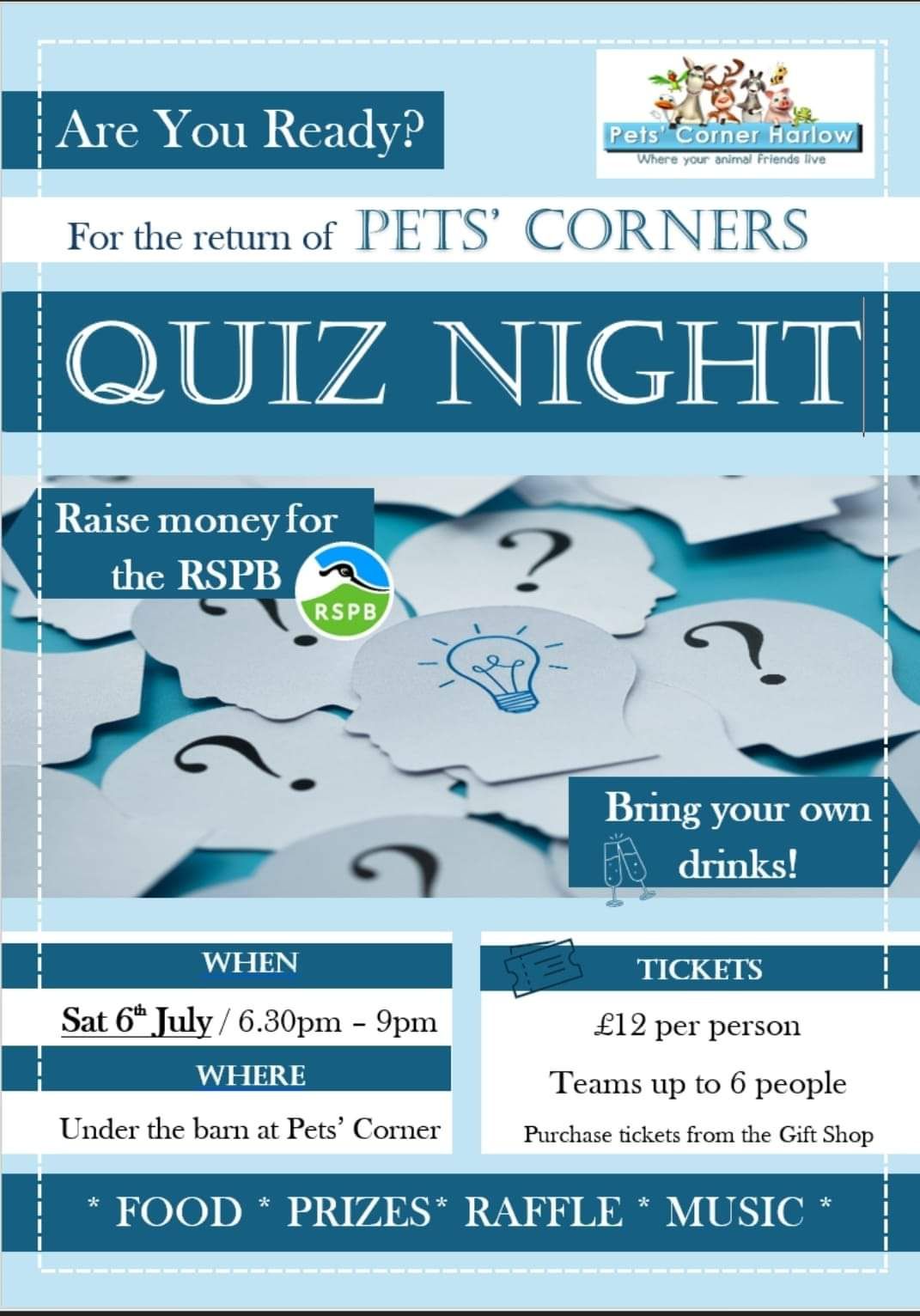 Pets Corner Quiz Night 