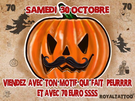 Tattoo Flash Halloween Royal Tattoo Avignon 30 October 21